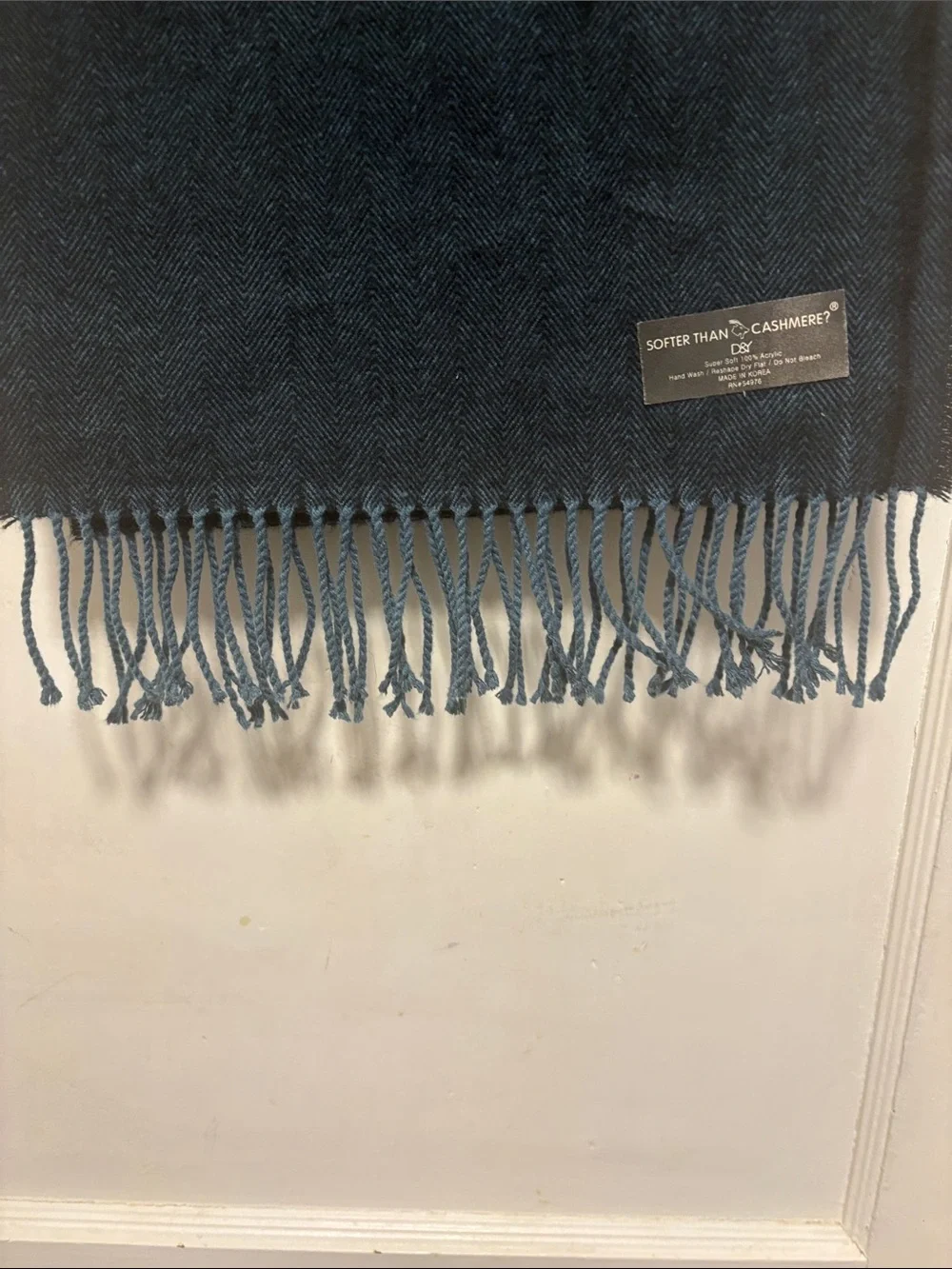 Softer Than Cashmere® Men’s Blue Herringbone Scarf